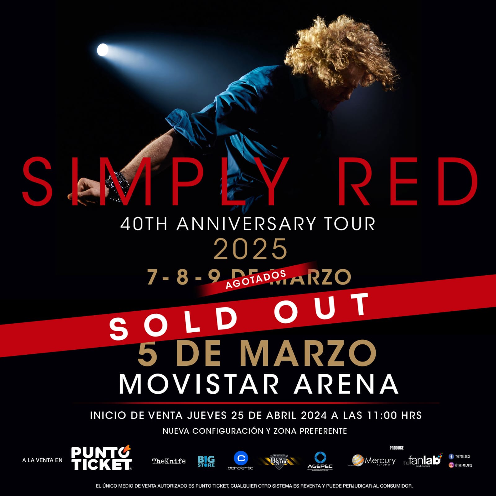 Impacto de Simply Red en Chile: Agota su cuarto show en el Movistar Arena